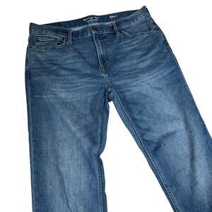 Banana‎ Republic 36x34 Travel Jeans Medium Wash Straight Fit Mens Denim